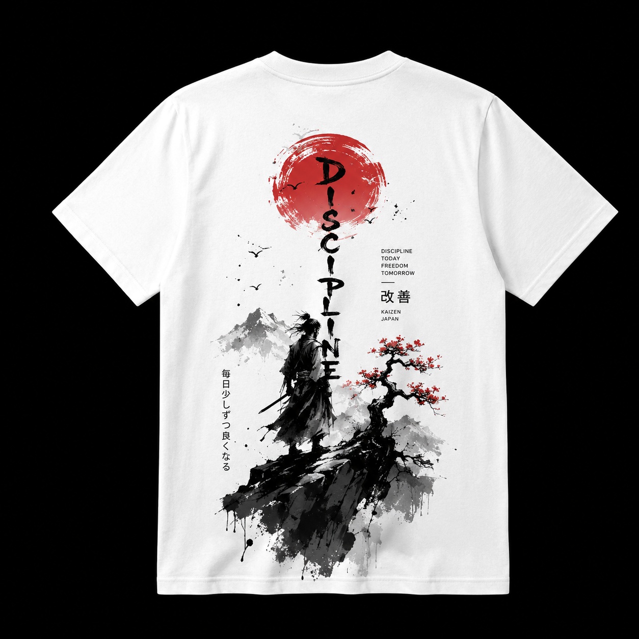DIGITAL FILE ONLY | Samurai Discipline T-shirt Design | PNG AI PSD