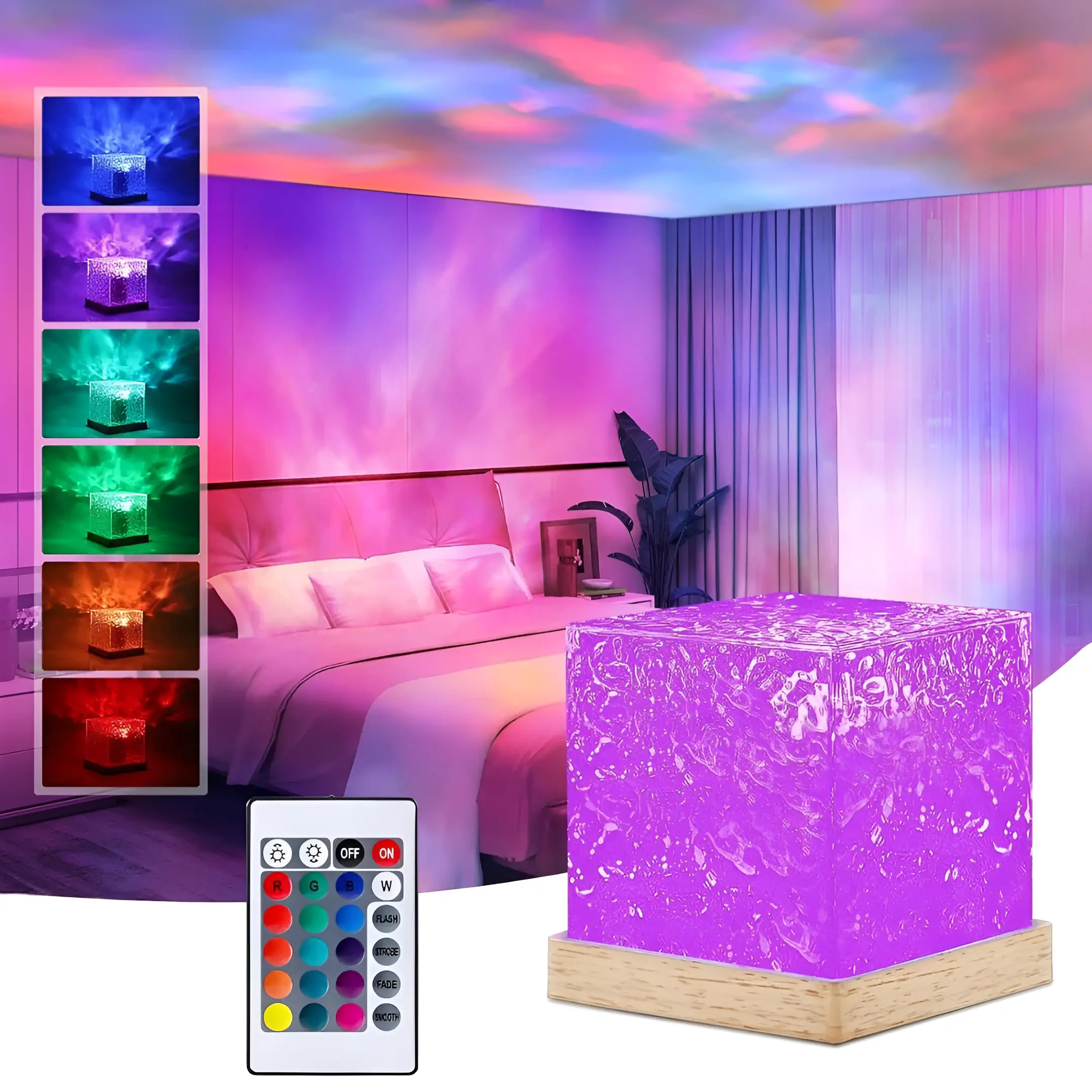 USB Dynamic Water Pattern LED Lamp