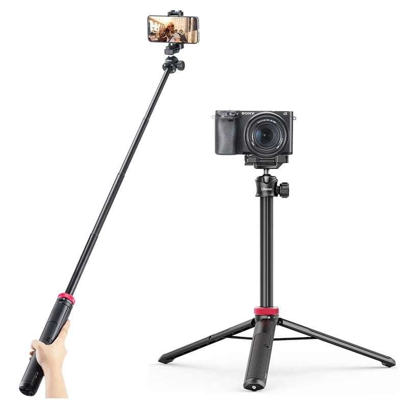 MT44 Extendable Vlog Tripod With 360° Ball Head – Black Color