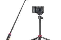 MT44 Extendable Vlog Tripod With 360° Ball Head – Black Color