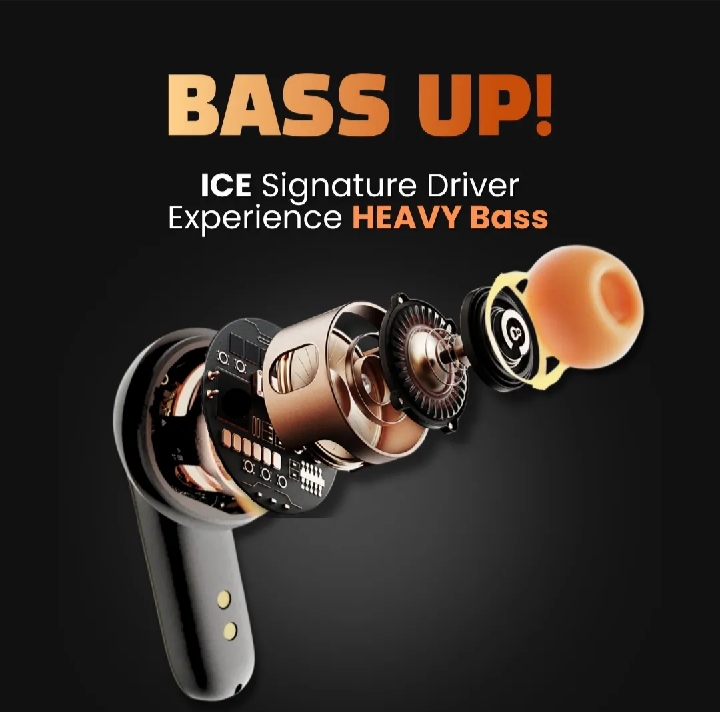 “ICE PRIME PRO TWS Earbuds – Premium ENC | 100 Hour Playtime – Brand New”