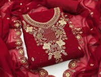 Heavy Embroidery Georgette 4-Piece | Party Wear Salwar Kameez Set