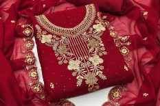 Heavy Embroidery Georgette 4-Piece | Party Wear Salwar Kameez Set